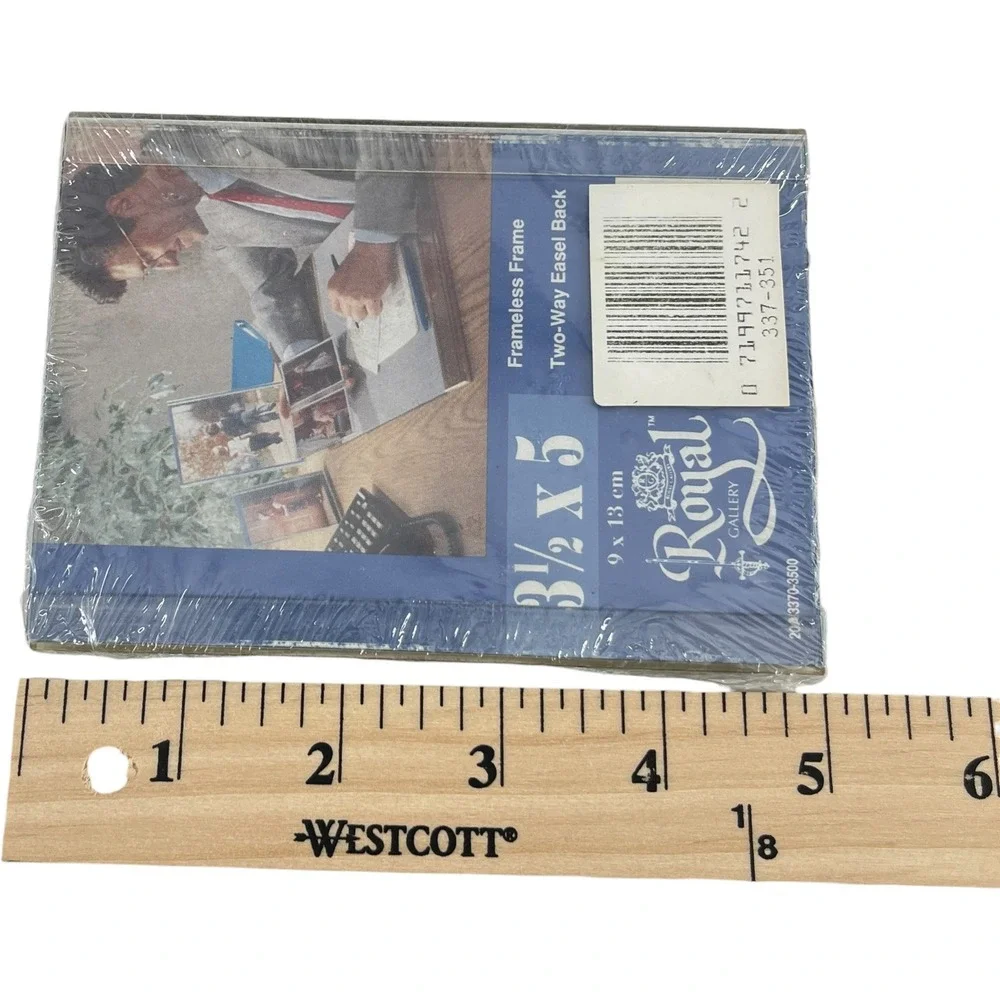 Royal Gallery Set of 2 Frameless Picture Frames 3.5x5 Two-Way Easel Back